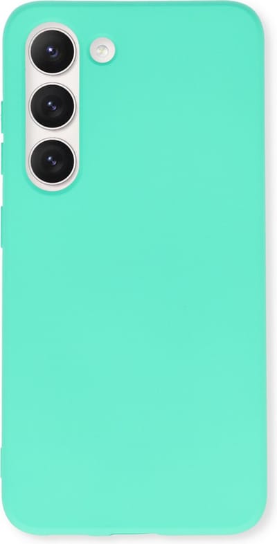 Casemania Hoes Geschikt voor Samsung Galaxy S23 - Turquoise - Extra Stevig Siliconen Back Cover