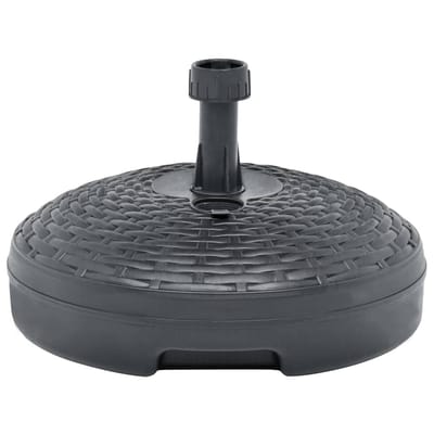 vidaXL - Parasolvoet - gevuld - zand/water - 20 - L - kunststof - rattan - antraciet