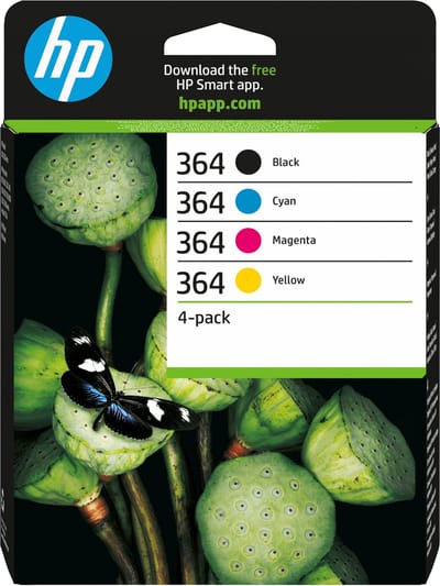 HP 364 - Inktcartridge / Zwart / Cyaan / Magenta / Geel / 4-Pack (N9J73AE)