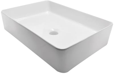 Wiesbaden Link opzetwastafel 35 x 50 x 12 cm keramiek glans wit