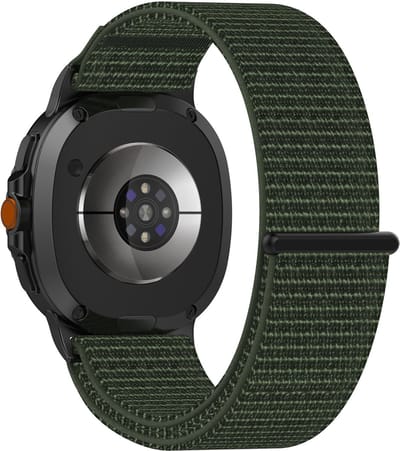 YONO Bandje geschikt voor Samsung Galaxy Watch 8 - 40/44mm - Classic - Nylon - Donkergroen
