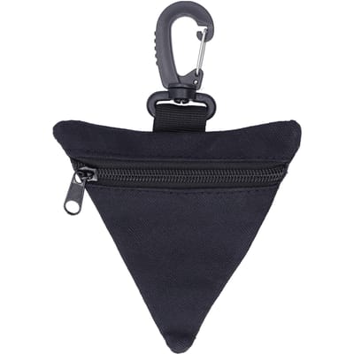 Porte-monnaie portable en tissu Oxford, extérieur, triangulaire, rangement pour argent et clés, sac banane avec boucle, noir noir