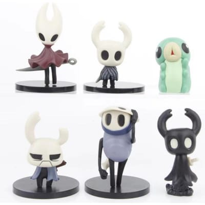6 pièces/Ensemble Jouets Hollow Knight Figurine de Jeu Anime Le Chevalier Figurine d'Action Guêpe/Quirrel Figurine Modèle de Collection Poupée Cadeau pour Enfants multicolore
