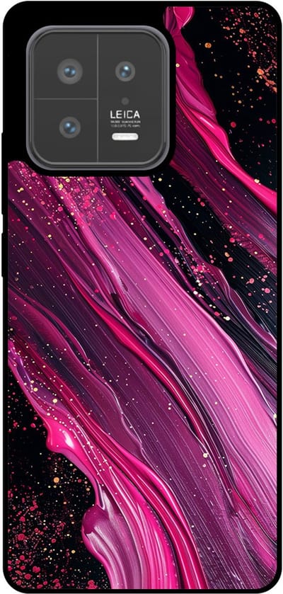 Smartphonica Telefoonhoesje Geschikt voor Xiaomi 13 met marmer opdruk - TPU backcover case marble design - Paars Roze geschikt voor Xiaomi 13