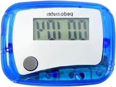 Stappenteller Draagbaar - Wandelmeter Zakmodel - Activiteit Meten - Eenvoudige Bediening - 4.8 x 3.6 x 2 cm - Blauw