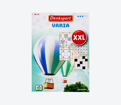 Denksport XXL Vakantieboek - Puzzelboek - Varia puzzels - En vele andere puzzels - Extra dik! Varia puzzelboek - Woordzoeker - Blokletter - Sudoku - Kruiswoord