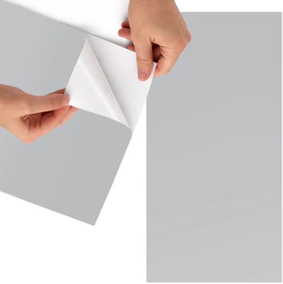 Tulup Meubelfolie - Glad grijs Decoratiefolie - 65x130 cm - Grijs Meubelfolie - Decoratiefolie Zelfklevend - Minimalist Meubelfolie - Meubelfolie Zelfklevend - Badkamer decoratie - Achtergronden en patronen