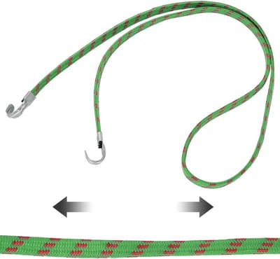 Elastische spanbanden - Bagageriem met haken - Fietsen en reizen - Sterke aluminium haken - 143 cm lang - Groen