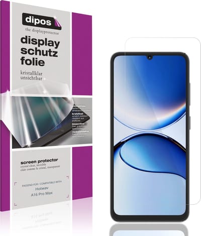 dipos – 4x Beschermfolie geschikt voor Hotwav A16 Pro Max | Krasbestendige & heldere Screenprotector Ultra-Thin