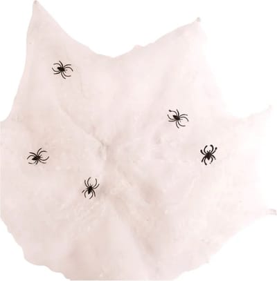 Halloween spinnenweb met 6 spinnetjes | 80g | Halloween | Halloween decoratie |