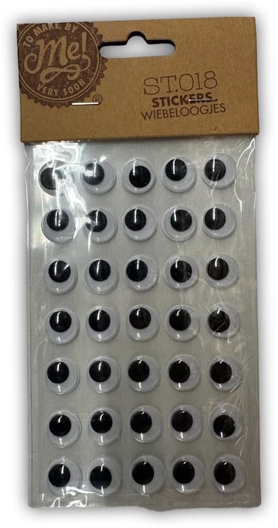 Wiebeloogjes Plakkend - Googly Eyes - 35 stuks - Stickers