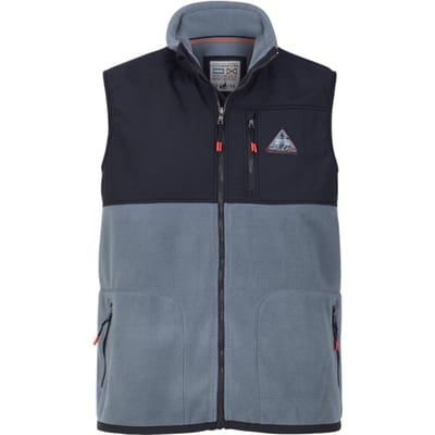 Jan Vanderstorm herren Fleecebodywarmer - 52/54 - blauw - Plus Size