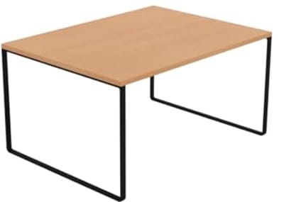 Industriële Salontafel Rechthoekig Met Metalen Frame - Moderne Woonkamertafel 60x50cm