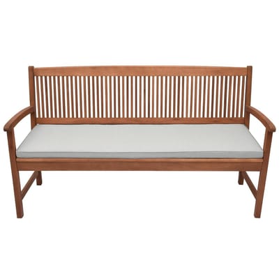 Beautissu Tuinkussen Base BK - Bankkussen 100x48cm licht grijs - kussen voor tuinbank