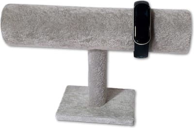 Ilènne - Armbanden & horloge houder / sieraden display - 1 rol - Grijs velours - 22,5x7x13,5 cm