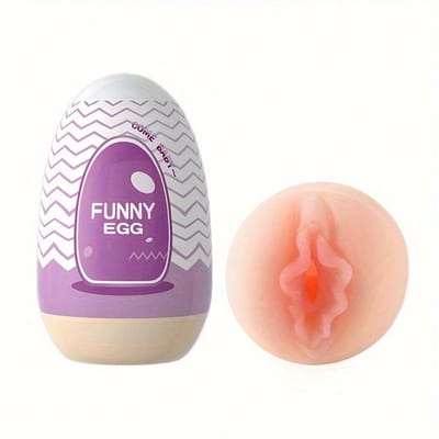 Oneay Anale masturbator voor mannen, geschikt voor mannen, realistische beige textuur, lichtgewicht seksspeeltje voor mannen, zacht en klein eivormig ontwerp.