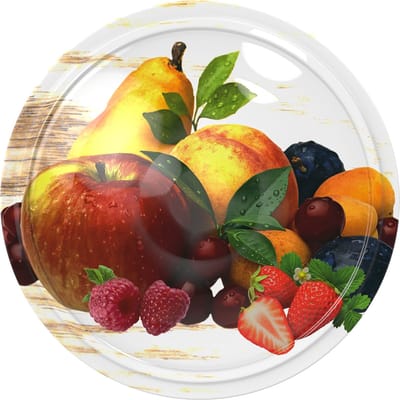 Twist-off deksel 82/6 fruit op witte ondergrond - 10 stuks - voor weckpotten