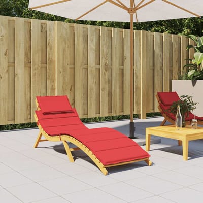 vidaXL - Ligbedkussen - 186x58x4 - cm - oxford - stof - rood