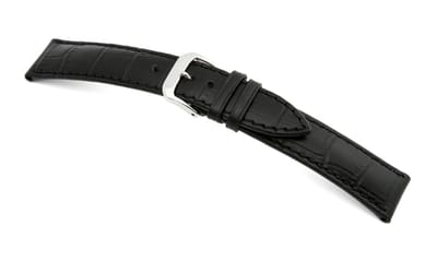 Lederband Jackson 18mm zwart met Alligatorprint