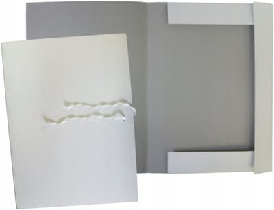 Witte A3 Map met Kleppen en Sluitlinten - 400g Karton