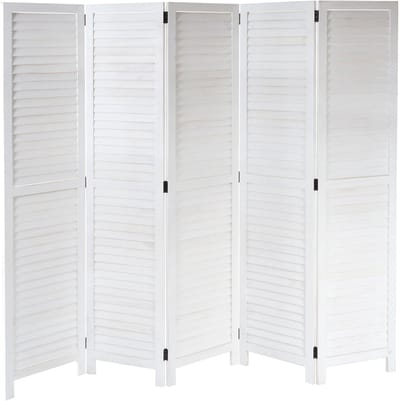 Kamerscherm MCW-C30, kamerscherm, shabby-look vintage, 170x205cm ~ wit