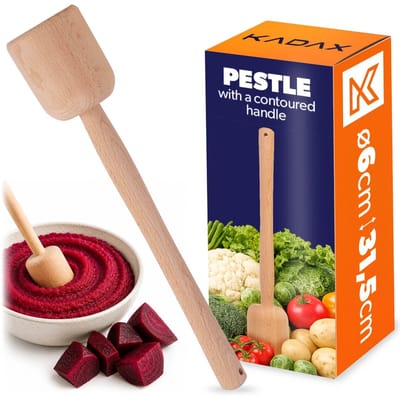 KADAX houten stamper, 31.5 x 6 cm, zuurkoolstamper, stamper voor het fermenteren van zuurkool, aardappelstamper, houten stamper, handstamper, houten stamper