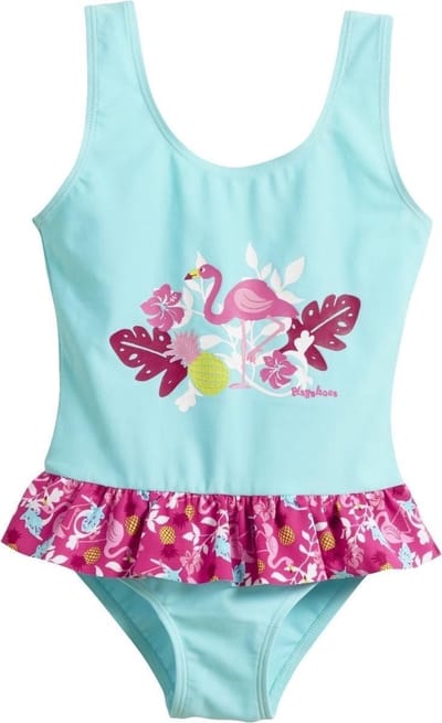 Playshoes - Badpak - Flamingo's - Kleding maten in cm UV (shirts, badkpakjes etc): 134/140