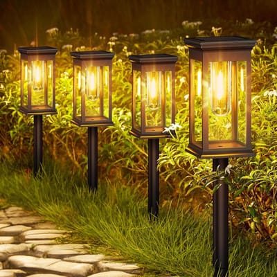 Zonnelampen voor tuin - Warm Wit - 6 stuks - Waterdichte Tuinverlichting op Zonne-energie - Voor Tuin, Terras en Balkon