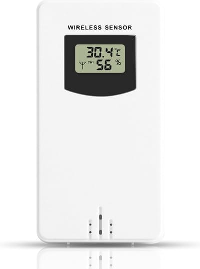 Draadloze Temperatuur- en Vochtigheidssensor voor Weerstation - 60 Meter Bereik