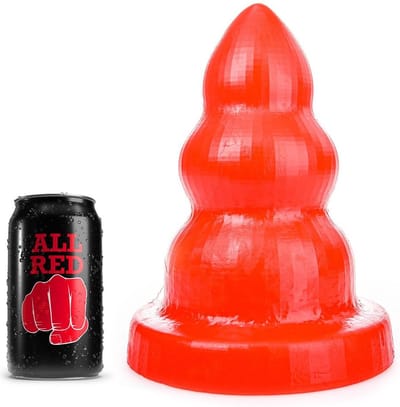 All Red - Triple Pleasure Buttplug - Rood M