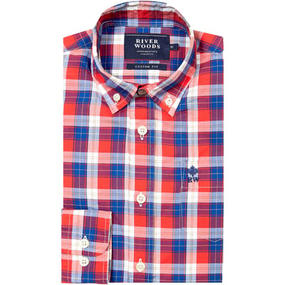 River Woods Custom Fit Checked Shirt Multi Size: 14 | Shirts Outlet | Unisex |