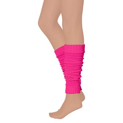 Apollo - Beenwarmer feest - Carnaval beenwarmers - fluor rose - One size - Beenwarmers dames - Beenwarmers carnaval - Beenwarmers heren - Beenwarmers