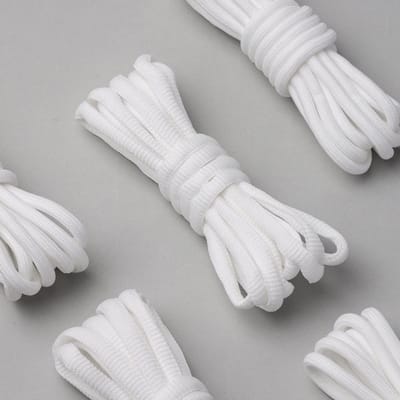 120cm Sneaker Ronde Veters - Rond - Round - White- Laces- Sneaker Veters -120cm -Kleur: Wit