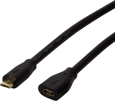 LogiLink CU0123 USB-kabel 2 m USB 2.0 Micro-USB B Zwart