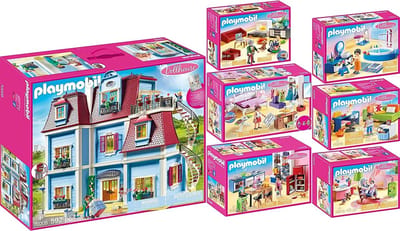 Dollhouse Set van 7 onderdelen 70205 + 70206 + 70207 + 70208 + 70209 + 70210 + 70211