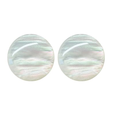 Clipoorbellen -Opaal wit -2.5 cm- extra groot- geen gaatjes- Charme Bijoux