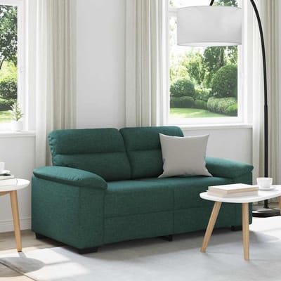 vidaXL - 2-zitsbank - donkergroen - 160x81x84 - cm - stof