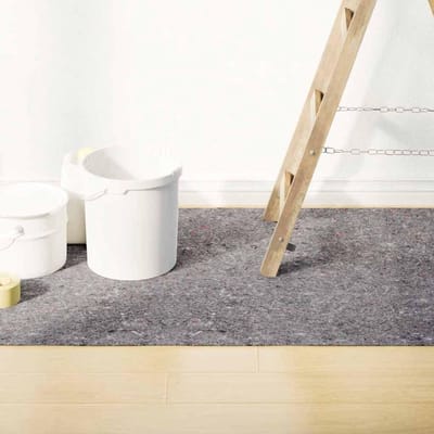 Afdekzeil Vloerbescherming - Beschermdoek Renovatie - Schilderwerk Beschermen - Antislip Waterbestendig - 10 m² - Grijs