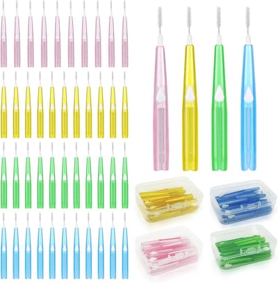 Interdentale Borstel 40 Stuks 0,7 mm Intrekbare Tandenreiniger Tandenstoker Flossing Hoofd
