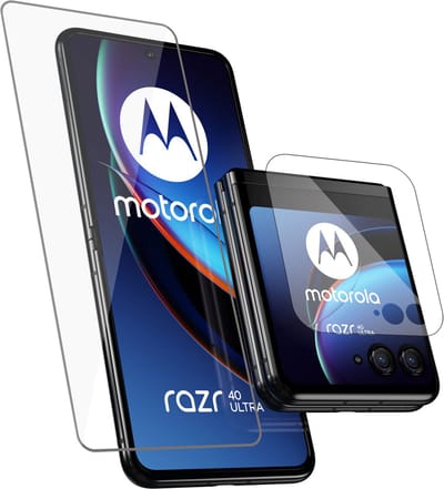 Geschikt voor Motorola Razr 40 Ultra Screenprotector - Beschermglas Folie Geschikt voor Motorola Razr 40 Ultra