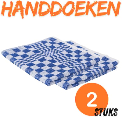 Keukendoeken Set – 2 Stuks – Blauw Geruit – 100% Katoen – 50x50 cm – Keukenhanddoeken - Handdoek - Geblokt - Blokdoeken - Handdoek voor in de Keuken