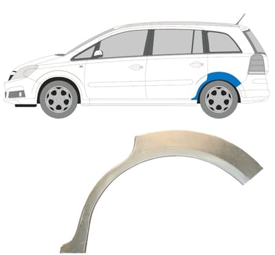 Reparatiepaneel achterspatbord voor Opel Zafira B 2005-2012 / Links
