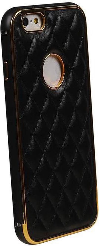 Apple iPhone 6 Plus Ruit Zwart Backcover met Spiegel - Case Bumper Hoesje Hardcase Geruit