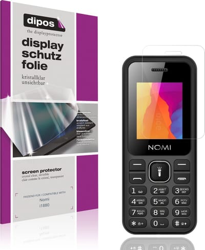dipos – 4x Beschermfolie geschikt voor Nomi i1880 | Krasbestendige & heldere Screenprotector Ultra-Thin