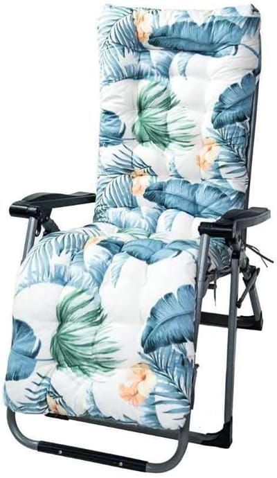 Ligstoel Kussen - Tuinkussen Schommelstoel - Buiten Ontspannen - Antislip Ontwerp - 53 x 170 cm - Bloemenprint