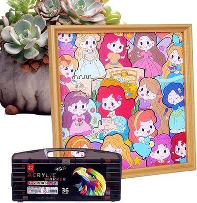 Beschilderbare Puzzel - Creatieve Set - Educatief Spel - Wordt Fotolijst - 30x30cm