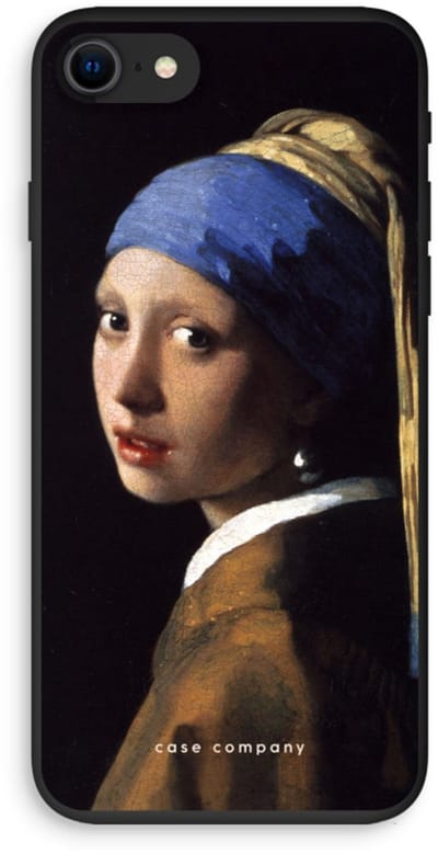 Case Company® - Hoesje geschikt voor iPhone SE 2020 hoesje - The Pearl Earring - Biologisch Afbreekbaar Telefoonhoesje - Bescherming alle Kanten en Schermrand