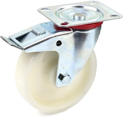 GEKO Zwenkwiel met rem - 125mm - Polypropyleen - Chemisch bestendig