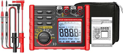 Isolatieweerstand Meter - Spanningstester Weerstandsmeter - Elektrische Metingen - Automatische Ontlading Functie - 1000V Testspanning - Grijs