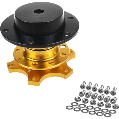 Universele stuurwiel-naafadapter met 6 bouten, aluminium stuurwielverwijderingsgereedschap black